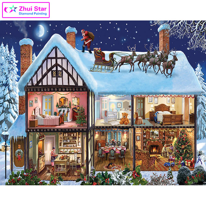 Christmas Season 5D DIY Paint By Diamond Kit