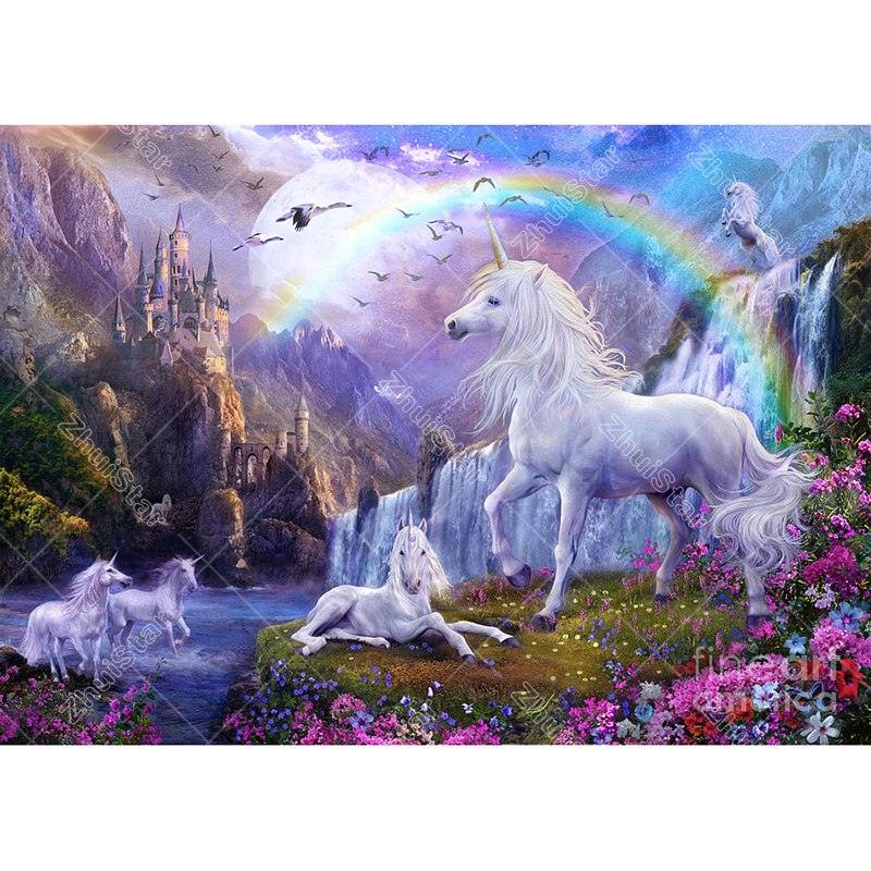 Rainbow Unicorn 5D DIY Paint By Diamond Kit – Original Paint By Diamond