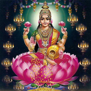 Indian Lucky Goddess Lakshmi 5D DIY Paint By Diamond Kit