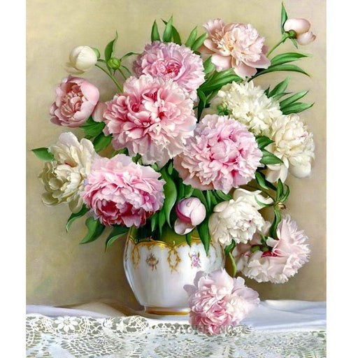 Pretty Peony Floral 5D DIY Paint By Diamond Kit - Paint by Diamond