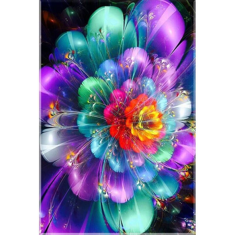 Colored flowers 5D DIY Paint By Diamond Kit - Paint by Diamond