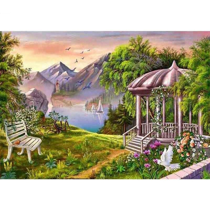 Mountain forest 5D DIY Paint By Diamond Kit