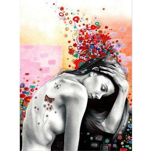 Butterfly Aesthetic Girl 5D DIY Paint By Diamond Kit - Paint by Diamond