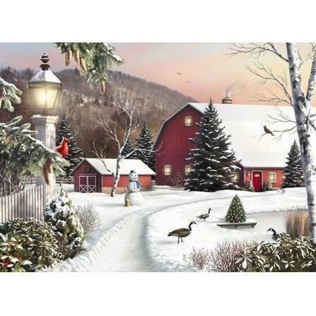 Winter By The Countryside 5D DIY Paint By Diamond Kit - Paint by Diamond