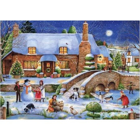 Scenic Winter Town 5D DIY Paint By Diamond Kit - Paint by Diamond