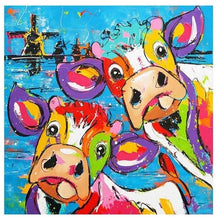 Cartoon Colorful Cows' Stare 5D DIY Paint By Diamond Kit - Paint by Diamond