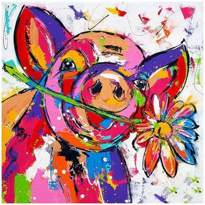 Watercolour Pig 5D DIY Paint By Diamond Kit - Paint by Diamond