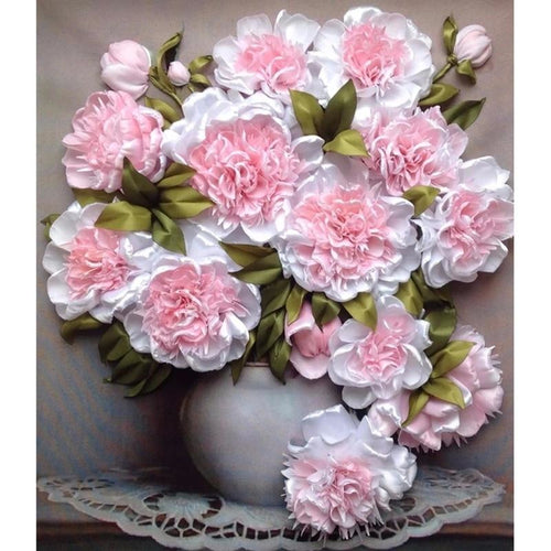 Pink Peony Beauty 5D DIY Paint By Diamond Kit - Paint by Diamond