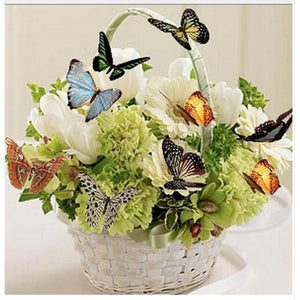 Beautiful Flower Basket Butterfly 5D DIY Paint By Diamond Kit
