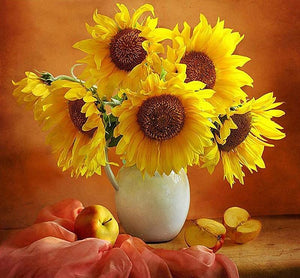 Sun Flower & Fruits  5D DIY Paint By Diamond Kit
