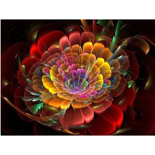 Surreal Fluorescent Flower 5D DIY Paint By Diamond Kit - Paint by Diamond