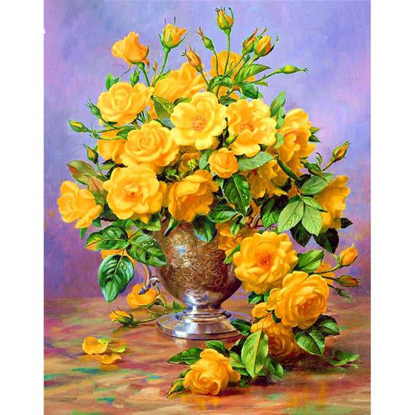 Yellow Rose 5D DIY Paint By Diamond Kit