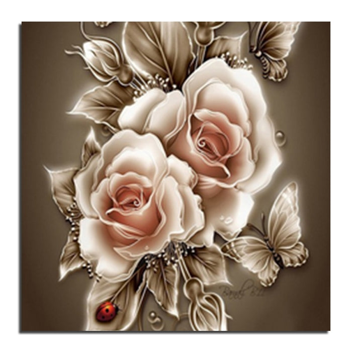 Pink Peony 50x50 Wholesale DIY Diamond Painting Home Decoration Rhinestone Wall Stickers Embroidery Needlework