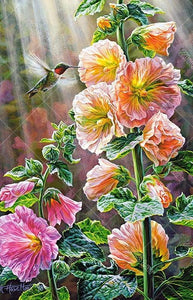 Hummingbird Flower 5D DIY Paint By Diamond Kit