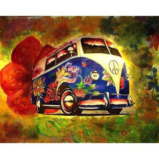 Seaside Beetle Bus 5D DIY Paint By Diamond Kit - Paint by Diamond