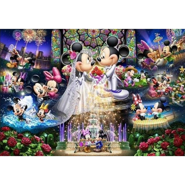 Cartoon Wedding Mouse 5D DIY Paint By Diamond Kit - Paint by Diamond