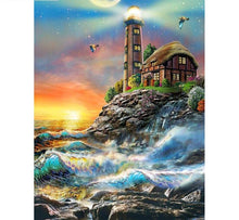 Watch Tower by the Sea 5D DIY Paint By Diamond Kit