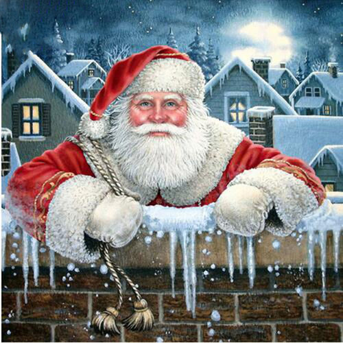 Snowland Santa Claus 5D DIY Paint By Diamond Kit