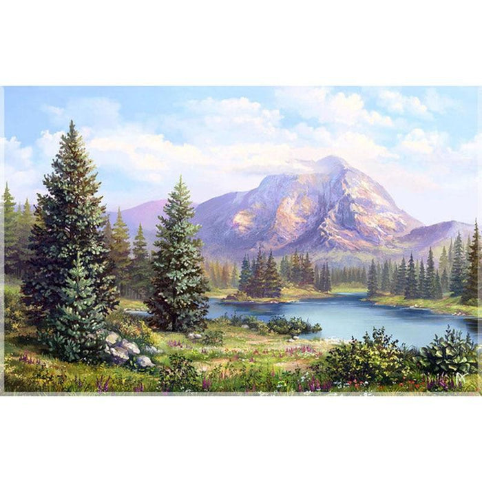 Beautiful Mountain Forest 5D DIY Paint By Diamond Kit