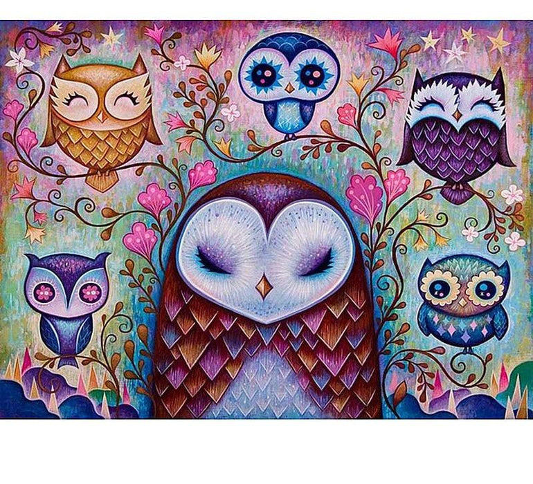 Cartoon Owl 5D DIY Paint By Diamond Kit