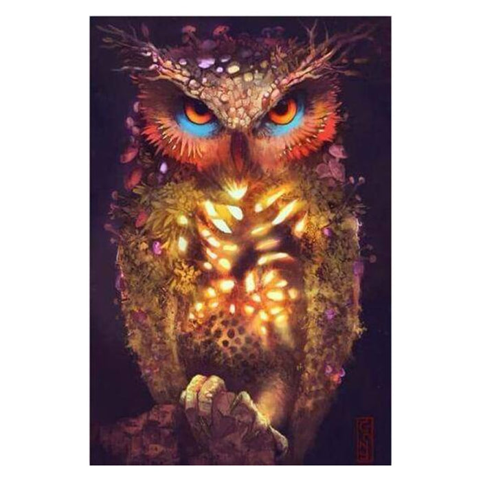 Angry Owl 5D DIY Paint By Diamond Kit