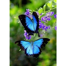 Blue Bright Butterfly 5D DIY Paint By Diamond Kit - Paint by Diamond