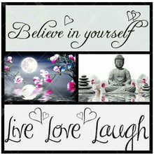 Believe In Yourself Buddah Live Love Laugh 5D DIY Paint By Diamond Kit - Paint by Diamond