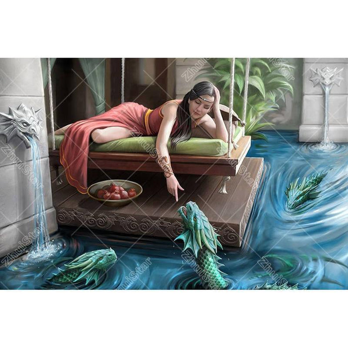 Water Dragon 5D DIY Paint By Diamond Kit