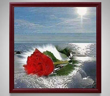 Sea Red Rose 5D DIY Paint By Diamond Kit