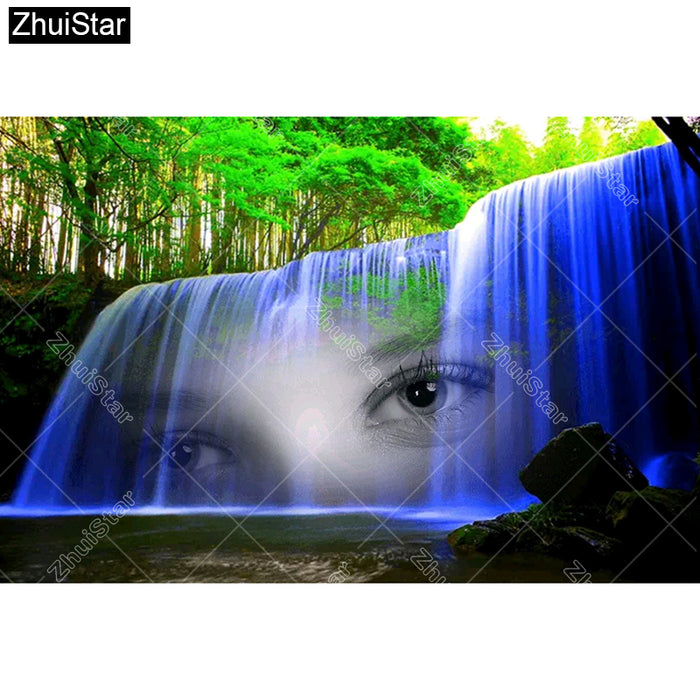 Eye of the Waterfall 5D DIY Paint By Diamond Kit