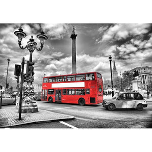 Red bus London 5D DIY Paint By Diamond Kit