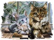 Two Cute Cats 5D DIY Paint By Diamond Kit
