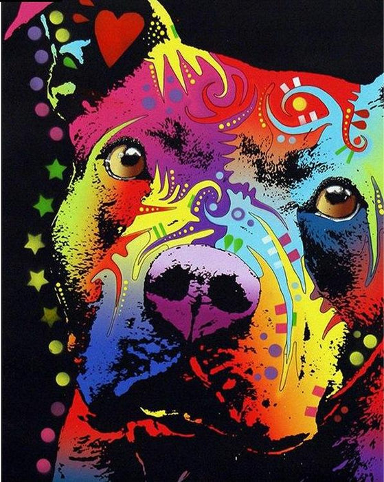 Colorful Dog 5D DIY Paint By Diamond Kit