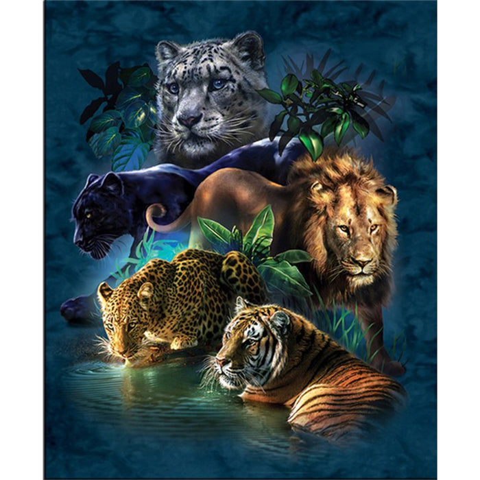 Big Cats 5D DIY Paint By Diamonds Kit