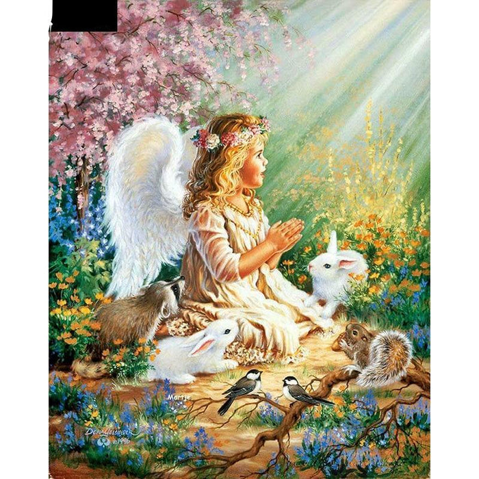 Little angels and animals 5D DIY Paint By Diamond Kit