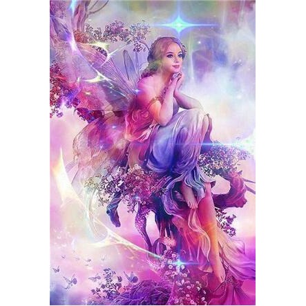 Purple Beautiful Fairy 5D DIY Paint By Diamond Kit - Paint by Diamond