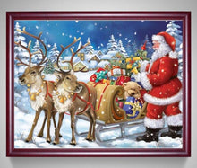 Santa Claus & Reindeer 5D DIY Paint By Diamond Kit