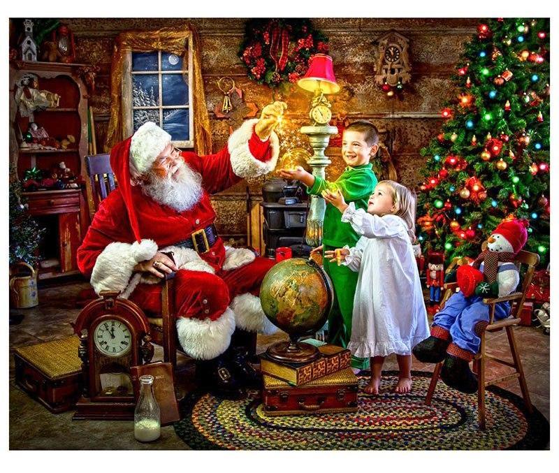 Santa Claus & Kids 5D DIY Paint By Diamond Kit