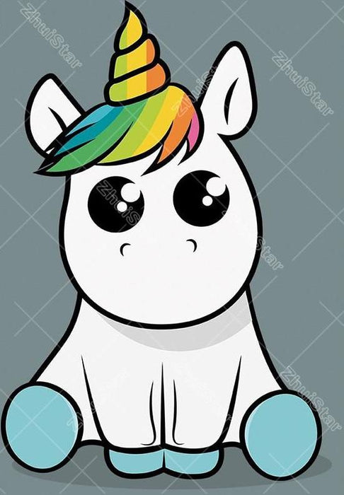 Cartoon Unicorn 5D DIY Paint By Diamond Kit