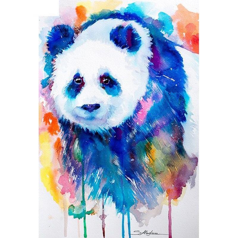 Panda Colored 5D DIY Paint By Diamond Kit