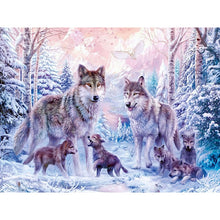 Wolf Family 5D DIY Paint By Diamond Kit