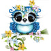 Blue Flowery Owl 5D DIY Paint By Diamond Kit - Paint by Diamond