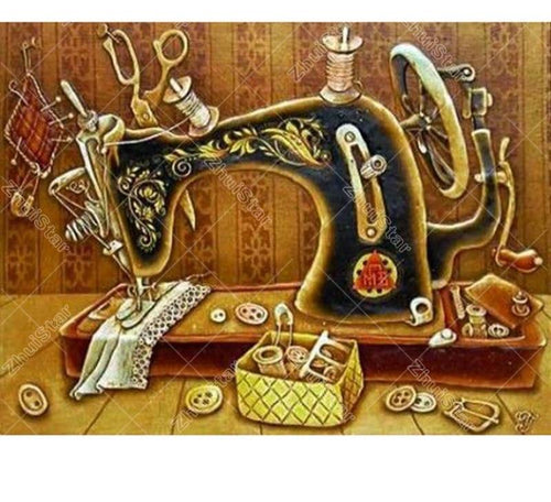 Sewing Machine 5D DIY Paint By Diamond Kit