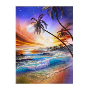 Scenic Sunset by The Beach 5D DIY Diamond Painting