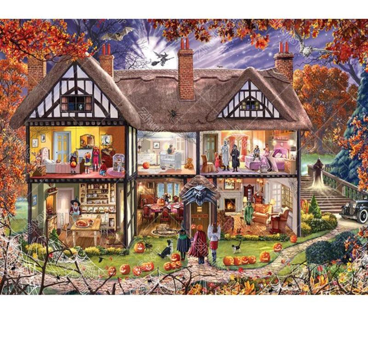 Halloween Cottage 5D DIY Paint By Diamond Kit