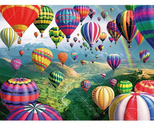 Hot Air Balloon World 5D DIY Paint By Diamond Kit