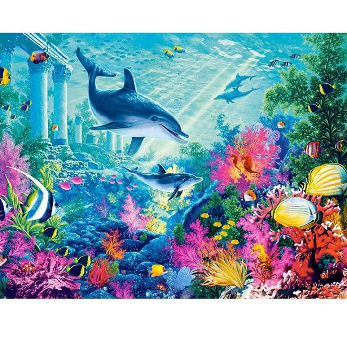 Dolphins 5D DIY Paint By Diamond Kit