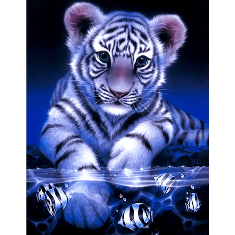 Tigers & Fish 5D DIY Paint By Diamond Kit - Paint by Diamond
