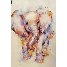 Colored Pastel elephant 5D DIY Paint By Diamond Kit