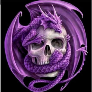 The Skull With the Dragon 5D DIY Paint By Diamond Kit - Paint by Diamond